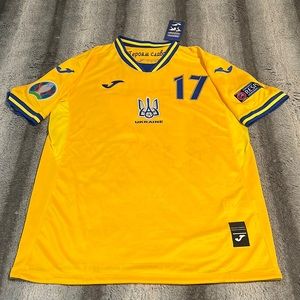 Ukraine 🇺🇦 National Team Euro 2020 #17 Oleksandr Zinchenko Joma Jersey